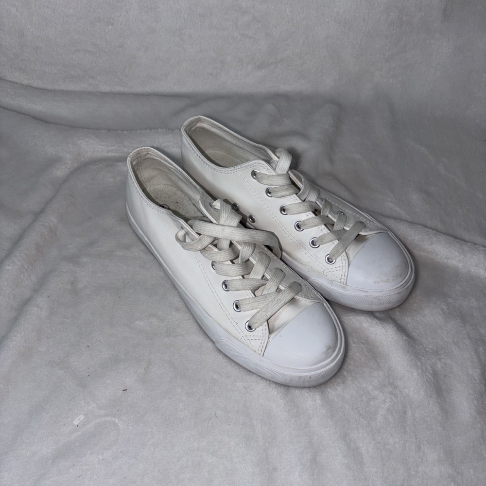 Low Top Women's PU Fashion Shoes Size 9 M, White Casual Walk‎ Sneakers Retro Y2K